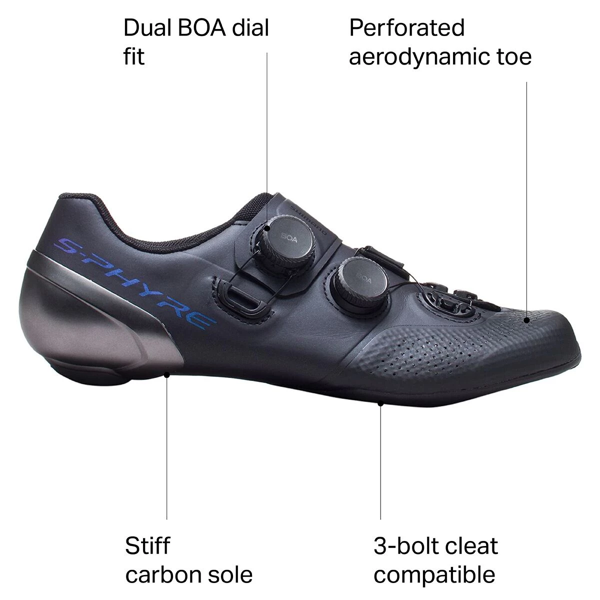Shimano Men's Road Bike Shoes RC902 S-PHYRE Cycling Shoe - Men's - Image 3